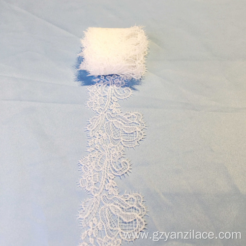 White Elastic Decorative Lace Trim Ribbon